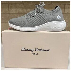 Tommy Bahama Women's Gray Mesh Knit Golf Sneaker Shoes 408259 - Size 9.5